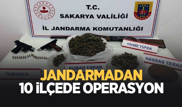 Sakarya'da 10 ilçede operasyonlar