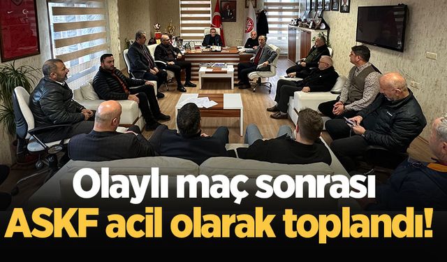 Olaylı maç sonrası ASKF acil olarak toplandı!