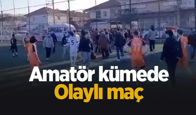 Amatör kümede maç sonrası ortalık karıştı