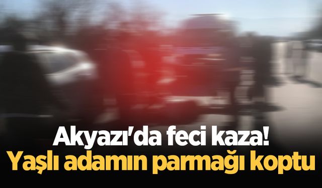 Akyazı'da otomobil bisikletli yaşlı adama çarptı, parmağı koptu!