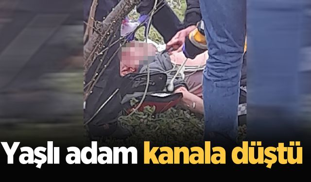 Tıkanan rögarı açmak isterken kanala düşen yaşlı adam ağır yaralandı