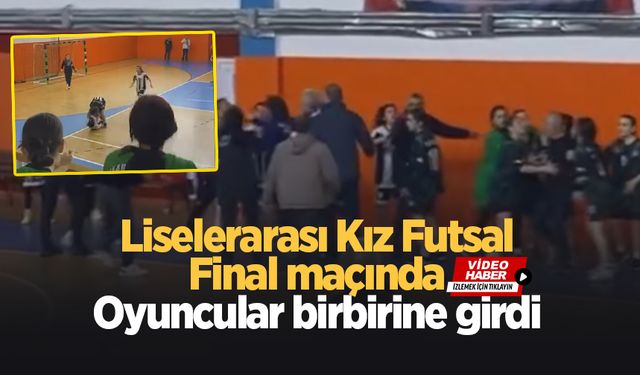 Liselilerin maçında kavga çıktı