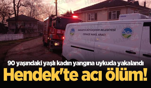 Hendek'te acı ölüm! 90 yaşındaki yaşlı kadın yangına uykuda yakalandı