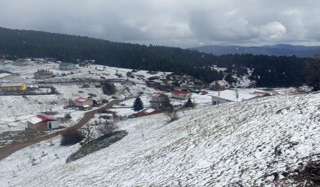 Bolu'nun yüksekleri beyaz örtüyle kaplandı