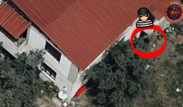 Kaçan firari dron ile takip edilip böyle yakalandı