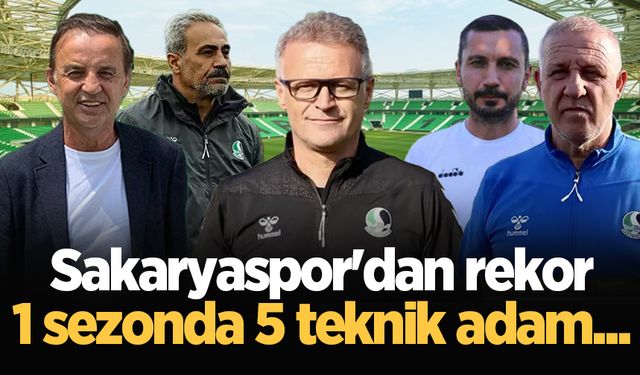 Sakaryaspor'dan rekor: 1 sezonda 5 teknik adam...
