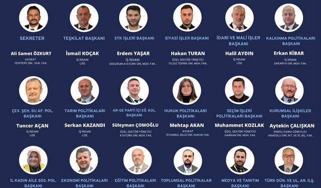 Anahtar Parti Sakarya'da Yürütme Kurulu’nu açıkladı