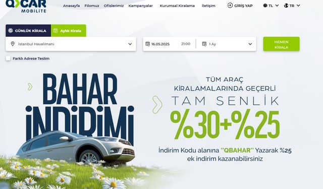 Araç Kiralama Kampanya - Qcar.com.tr