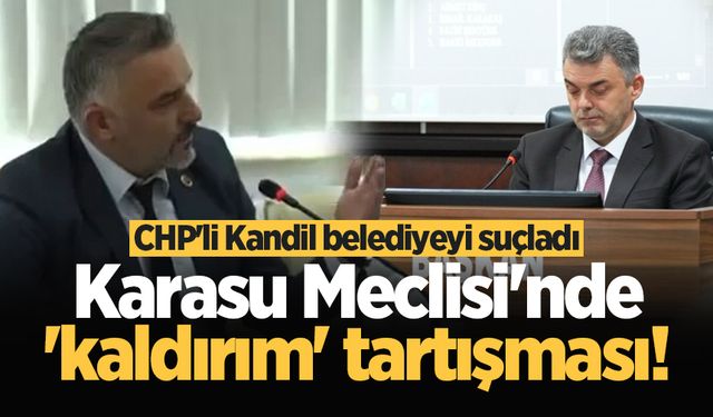 Karasu Meclisi'nde 'kaldırım' tartışması! CHP'li Kandil belediyeyi suçladı