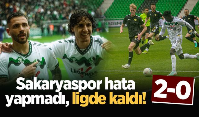 Sakaryaspor hata yapmadı, ligde kaldı! Sakaryaspor 2-0 Esenler Erokspor