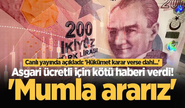 Asgari ücret için kötü senaryoyu canlı yayında açıkladı 'Hükümet karar verse dahi...'