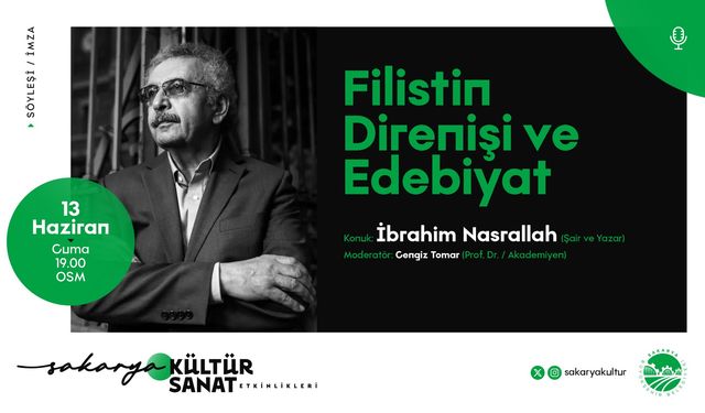 Filistinli Şair İbrahim Nasrallah Sakarya’ya geliyor: Filistin’de edebiyatla direnişi konuşacak