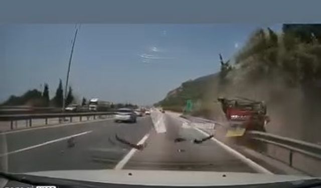 7 kişinin yaralandığı kaza kamerada