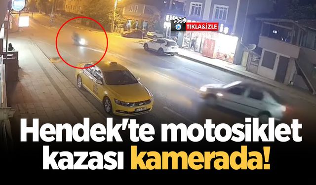 Hendek'te motosiklet kazası kamerada! Karşı yönden gelen araca çarpmamak için...