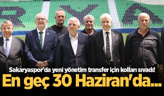 Sakaryaspor'da yeni yönetim transfer için kolları sıvadı! En geç 30 Haziran'da...