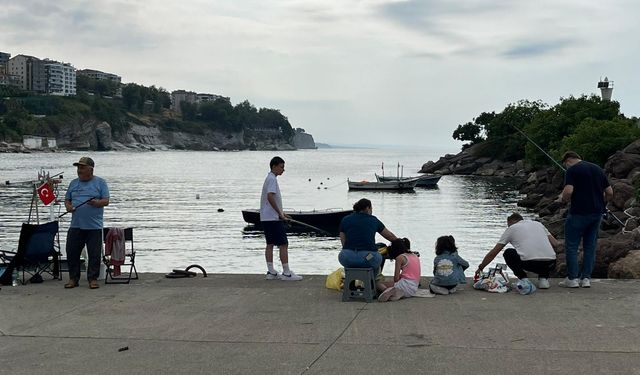 Akçakoca’da olta balıkçılığına yoğun ilgi