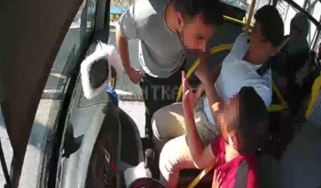Halk otobüsü şoförüne "Neden baktın?" tehdidi kamerada