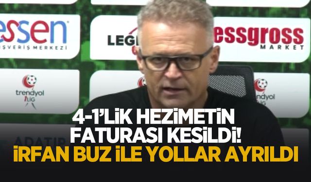 Sakaryaspor’da İrfan Buz ile yollar ayrıldı