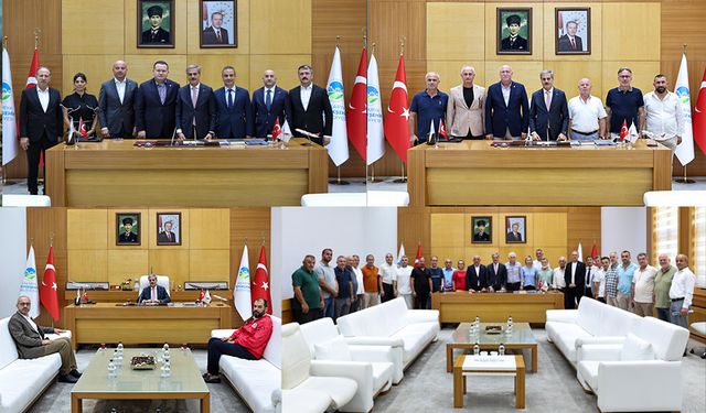 Başkan Yusuf Alemdar'a yoğun ziyaretçi trafiği