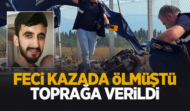 Kazada ölen motosikletliye acı veda