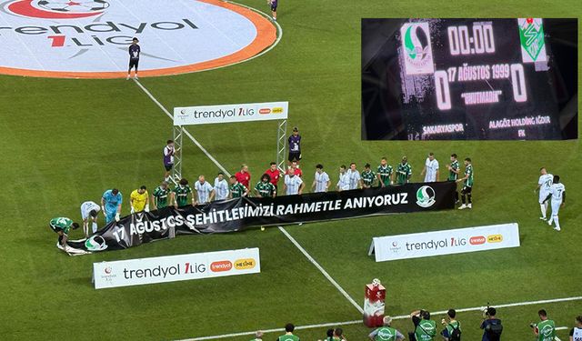 Futbolcular 17 Ağustos'u unutmadı