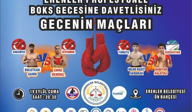 Erenler'de boks heyecanı