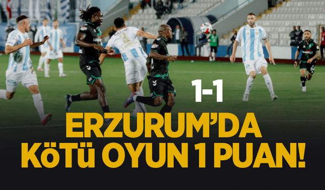 Erzurumspor: 1 Sakaryaspor: 1