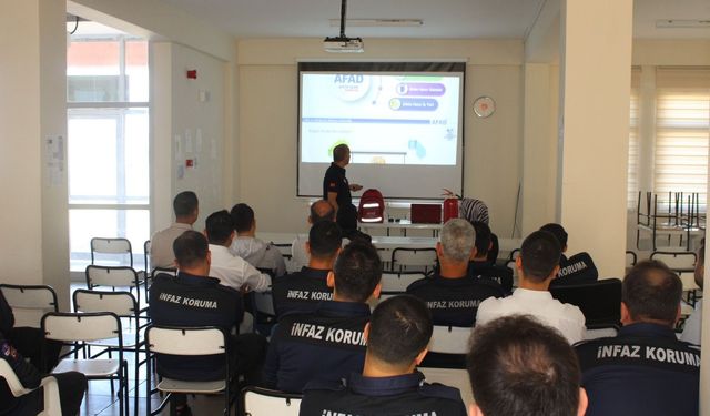 Ceza İnfaz Kurumu personeline afet farkındalık eğitimi