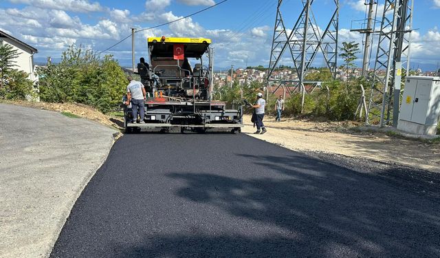 Serdivan'da 750 ton asfalt serimi yapıldı
