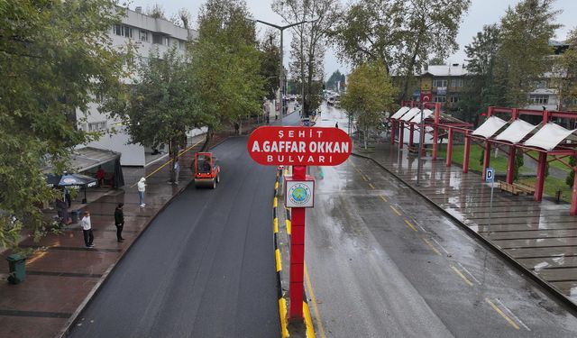 Hendek’in kalbi Şehit Gaffar Okkan Bulvarı’na Büyükşehir dokunuşu