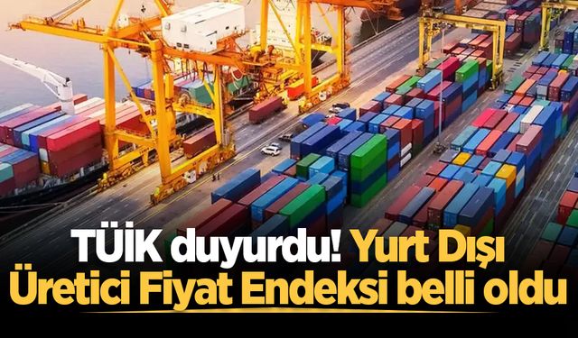 TÜİK duyurdu! Yurt Dışı Üretici Fiyat Endeksi belli oldu