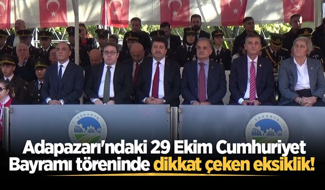 Adapazarı'ndaki 29 Ekim Cumhuriyet Bayramı töreninde dikkat çeken eksiklik! AK Parti heyeti katılmadı