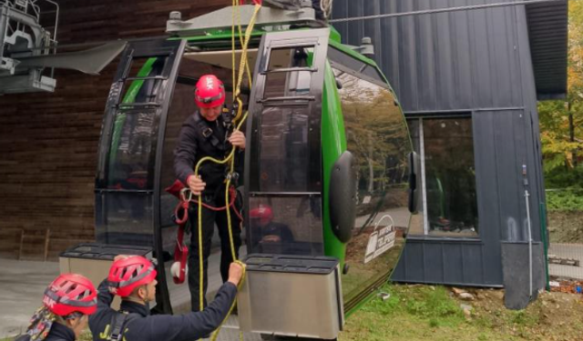 Teleferik tatbikatı