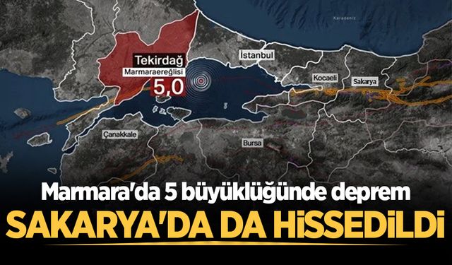 Sakarya'da hissedilen bir deprem oldu!