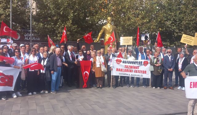 Emekli astsubaylardan Sakarya’da hak arayışı: “Sadaka değil hakkımızı istiyoruz”