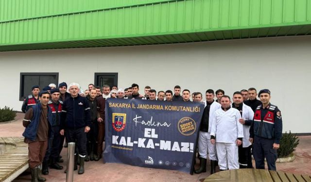 Sakarya Jandarması’ndan fabrika çalışanlarına farkındalık eğitimi