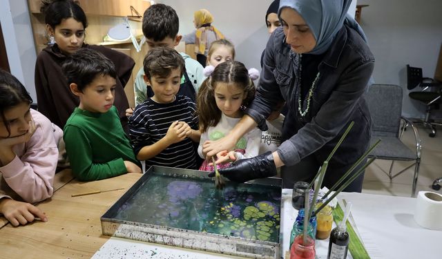 Ara tatilin en renkli programı: Anne ve çocuklar SAMEK’te birlikte üretti