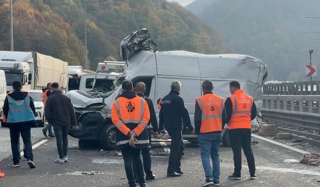 TEM'de zincirleme kaza: 1 yaralı