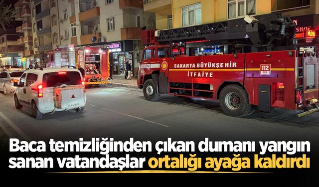Baca temizliğinden çıkan dumanı yangın sanan vatandaşlar ortalığı ayağa kaldırdı