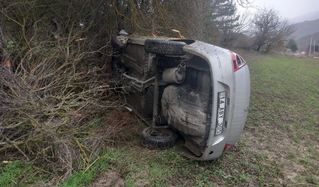 Takla atan otomobil metrelerce sürüklendi