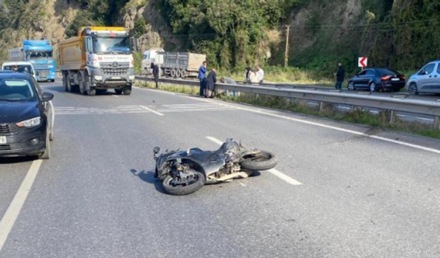 Motosiklet kazasında 16 yaşındaki genç ağır yaralandı