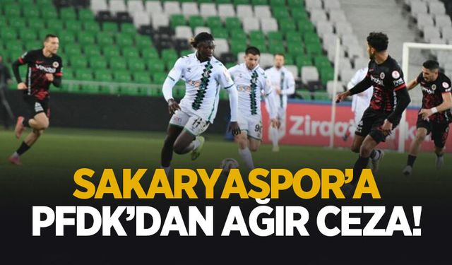 Sakaryaspor’a PFDK’dan 110 bin lira ceza