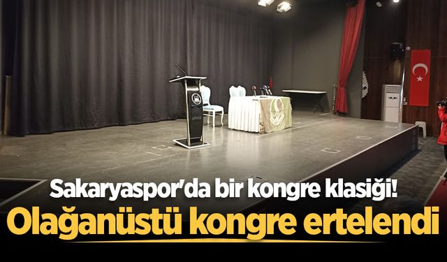 Beklenen oldu! Yeterli çoğunluk sağlanamadı, Sakaryaspor kongresi ertelendi