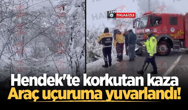 Hendek’te otomobil uçuruma yuvarlandı: 3 Yaralı
