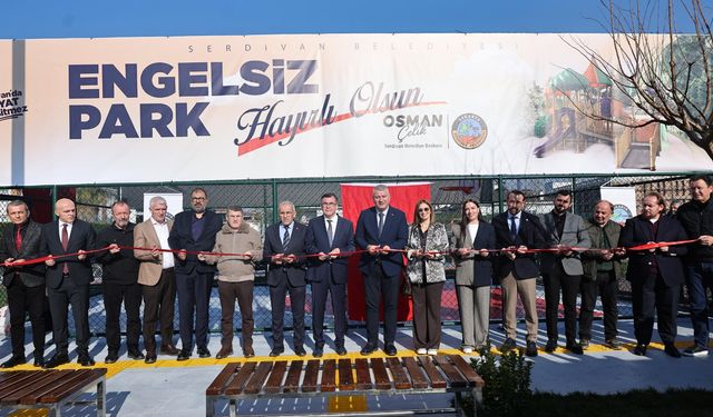 Engelsiz Park törenle hizmete açıldı