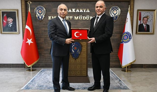 Fatih Kaya ve Asayiş Daire Başkanı Çetiner’den İl Müdürü Saka’ya hayırlı olsun ziyareti