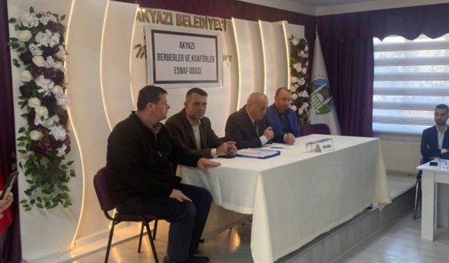 Akyazı Berberler Odası’nda Cengiz güven tazeledi