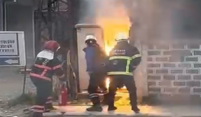 Trafoda yangın paniği