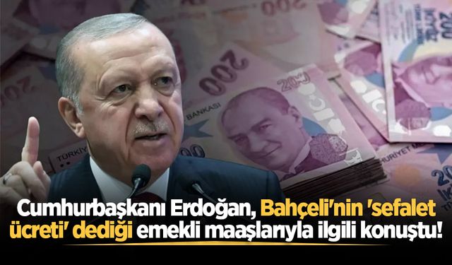Cumhurbaşkanı Erdoğan'dan emekli maaşlarıyla ilgili açıklama