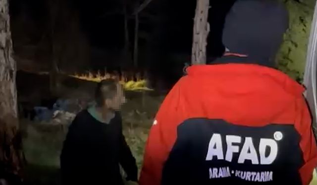 Kaybolmuştu, 20 saat sonra ormanda bulundu
